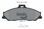 BPD2007 Sada brzdových destiček, kotoučová brzda BENDIX Braking