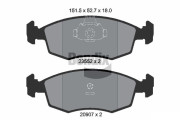 BPD1434 Sada brzdových destiček, kotoučová brzda BENDIX Braking