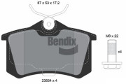 BPD1000 Sada brzdových destiček, kotoučová brzda BENDIX Braking