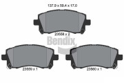 BPD2009 Sada brzdových destiček, kotoučová brzda BENDIX Braking