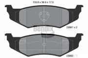 BPD2010 Sada brzdových destiček, kotoučová brzda BENDIX Braking