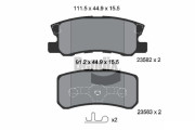 BPD1199 Sada brzdových destiček, kotoučová brzda BENDIX Braking