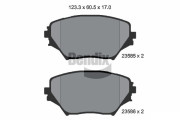 BPD1335 Sada brzdových destiček, kotoučová brzda BENDIX Braking