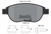 BPD1043 Sada brzdových destiček, kotoučová brzda BENDIX Braking