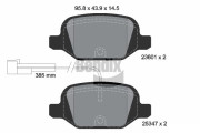 BPD1609 Sada brzdových destiček, kotoučová brzda BENDIX Braking