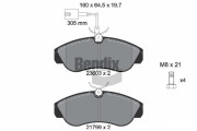 BPD1541 Sada brzdových destiček, kotoučová brzda BENDIX Braking