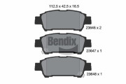 BPD2022 Sada brzdových destiček, kotoučová brzda BENDIX Braking