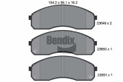 BPD2023 Sada brzdových destiček, kotoučová brzda BENDIX Braking