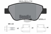 BPD1588 Sada brzdových destiček, kotoučová brzda BENDIX Braking