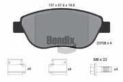 BPD1475 Sada brzdových destiček, kotoučová brzda BENDIX Braking