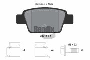 BPD1120 Sada brzdových destiček, kotoučová brzda BENDIX Braking