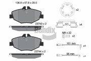 BPD1126 Sada brzdových destiček, kotoučová brzda BENDIX Braking