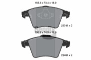 BPD1554 Sada brzdových destiček, kotoučová brzda BENDIX Braking