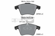 BPD2032 Sada brzdových destiček, kotoučová brzda BENDIX Braking