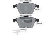 BPD2041 Sada brzdových destiček, kotoučová brzda BENDIX Braking