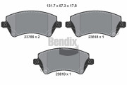 BPD1249 Sada brzdových destiček, kotoučová brzda BENDIX Braking