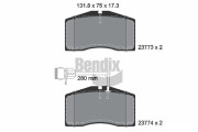 BPD2042 Sada brzdových destiček, kotoučová brzda BENDIX Braking