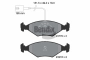 BPD2044 Sada brzdových destiček, kotoučová brzda BENDIX Braking