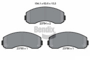 BPD2046 Sada brzdových destiček, kotoučová brzda BENDIX Braking