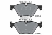 BPD1263 Sada brzdových destiček, kotoučová brzda BENDIX Braking