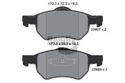 BPD2048 Sada brzdových destiček, kotoučová brzda BENDIX Braking