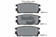 BPD2050 Sada brzdových destiček, kotoučová brzda BENDIX Braking