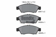 BPD2051 Sada brzdových destiček, kotoučová brzda BENDIX Braking