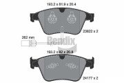BPD2052 Sada brzdových destiček, kotoučová brzda BENDIX Braking