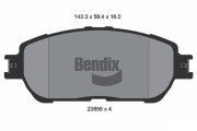 BPD2056 Sada brzdových destiček, kotoučová brzda BENDIX Braking