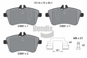 BPD1113 Sada brzdových destiček, kotoučová brzda BENDIX Braking