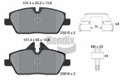 BPD1602 Sada brzdových destiček, kotoučová brzda BENDIX Braking