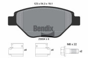 BPD2065 Sada brzdových destiček, kotoučová brzda BENDIX Braking