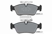 BPD1307 Sada brzdových destiček, kotoučová brzda BENDIX Braking