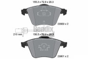 BPD1285 Sada brzdových destiček, kotoučová brzda BENDIX Braking