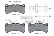 BPD2325 Sada brzdových destiček, kotoučová brzda BENDIX Braking