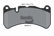 BPD2068 Sada brzdových destiček, kotoučová brzda BENDIX Braking