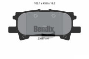 BPD2071 Sada brzdových destiček, kotoučová brzda BENDIX Braking