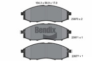 BPD2072 Sada brzdových destiček, kotoučová brzda BENDIX Braking
