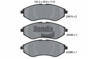 BPD1522 Sada brzdových destiček, kotoučová brzda BENDIX Braking