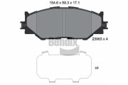 BPD2073 Sada brzdových destiček, kotoučová brzda BENDIX Braking