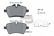 BPD1352 Sada brzdových destiček, kotoučová brzda BENDIX Braking