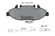 BPD1207 Sada brzdových destiček, kotoučová brzda BENDIX Braking