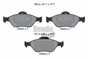 BPD1095 Sada brzdových destiček, kotoučová brzda BENDIX Braking