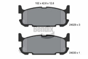 BPD2080 Sada brzdových destiček, kotoučová brzda BENDIX Braking