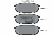 BPD2085 Sada brzdových destiček, kotoučová brzda BENDIX Braking
