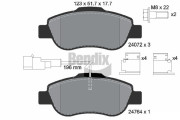 BPD1098 Sada brzdových destiček, kotoučová brzda BENDIX Braking