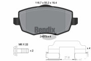 BPD1453 Sada brzdových destiček, kotoučová brzda BENDIX Braking
