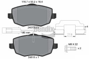 BPD1234 Sada brzdových destiček, kotoučová brzda BENDIX Braking