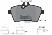 BPD1105 Sada brzdových destiček, kotoučová brzda BENDIX Braking