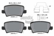 BPD1355 Sada brzdových destiček, kotoučová brzda BENDIX Braking